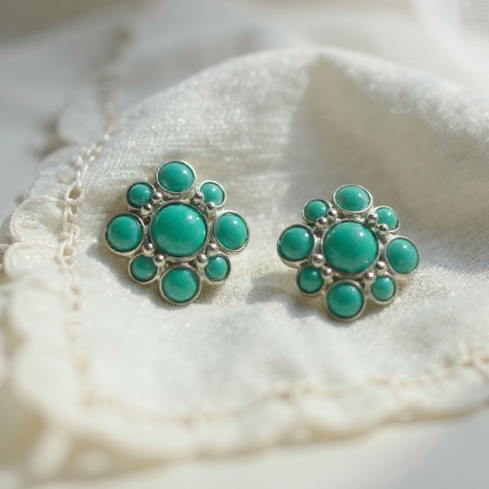 LIZ&CO. “A Shore Thing” Chunky Cluster Clip-On Earrings